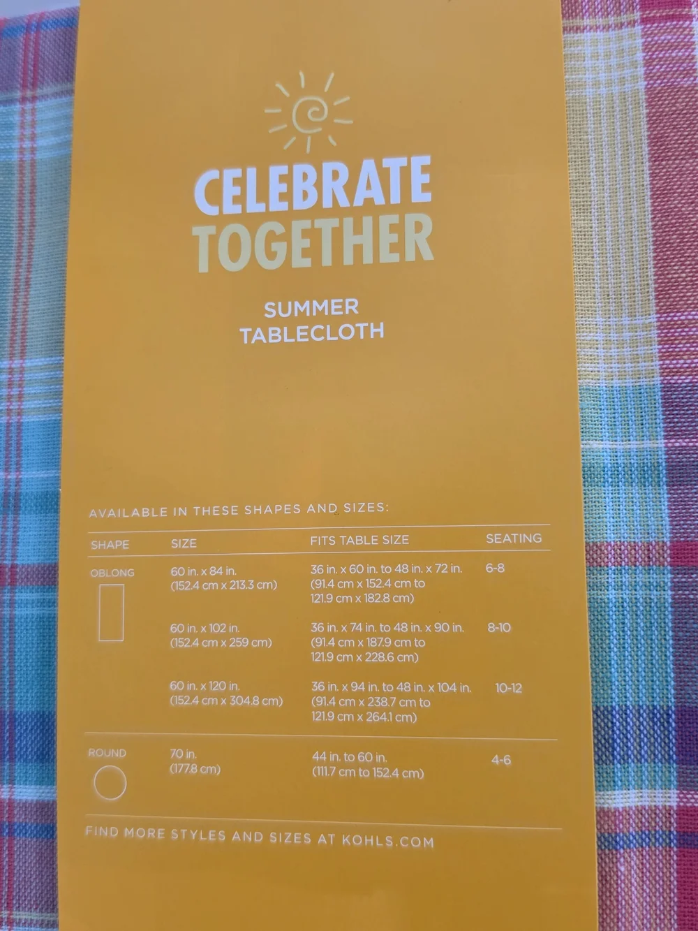 N/A plaid tablecloth